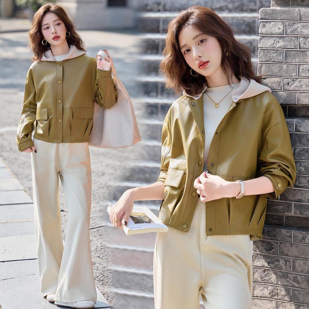 Women's Genuine Leather Jacket - Casual, Versatile Sheepskin Coat for Autumn and Winter