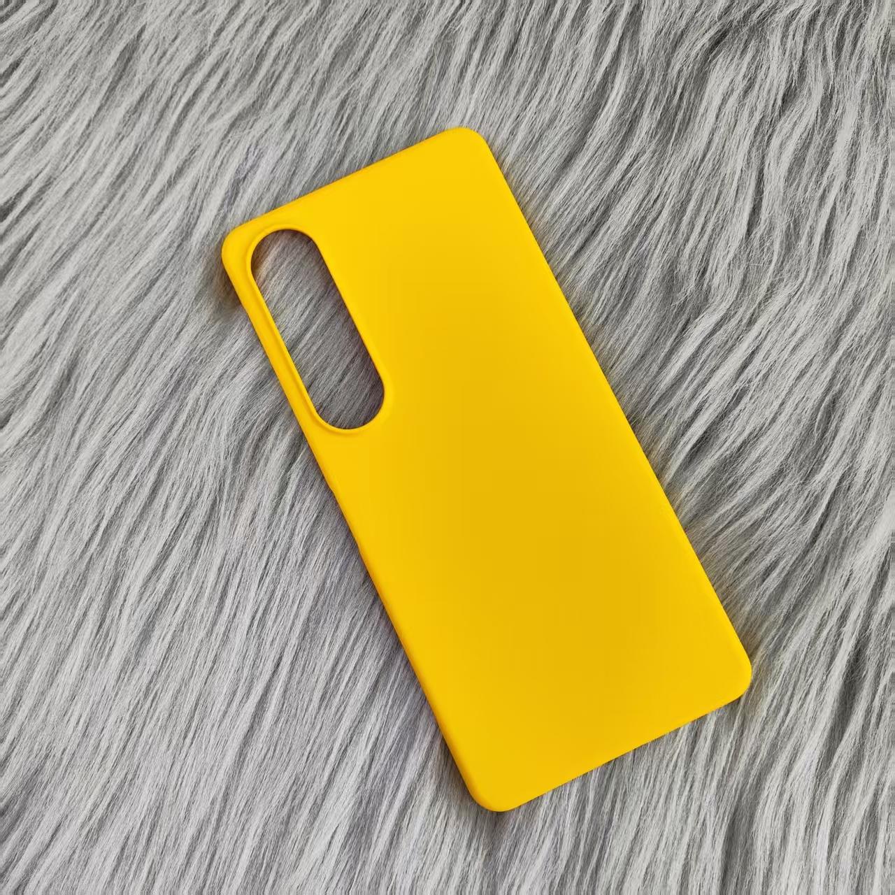 

Ультратонкий матовий твердий ПК чохол для телефону для Sony Xperia 1 VII 10 V IV 5 III 1 V 10 III IV Ударостійкий однотонний чохол-бампер Sony Xperia 1 VI жовтий