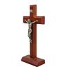 Wooden Catholic Crosses With Smooth Surfaces Tabletop Wall Mount Religious Decoration for Prayer Room Gift