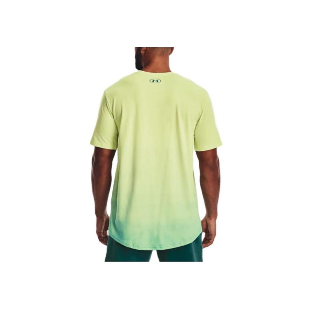 Under Armour SS23 Pattern Print Crew Neck Short Sleeve T-Shirt Men Tops Green 1378906-391