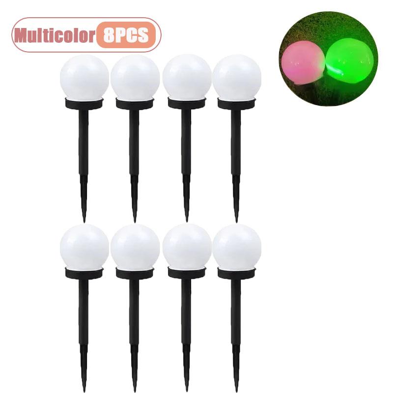 2/4/8PCS Garden Yard Solar LED Outdoor Light Bulb Waterproof for Street Park Summer Camping Decoration IP65 Rated