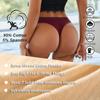 FINETOO 3PCS/Set Women's Cotton Thongs  Sexy G-String Panties Low Rise Underwear Female Breathable Soft Lingerie Solid Color Underpants