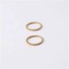 Anello in Acciaio Inossidabile Sottile Placcato Oro 18k Minimalista Acciaio Inossidabile Piccola Sfera Solida Anello Impilabile per Donna