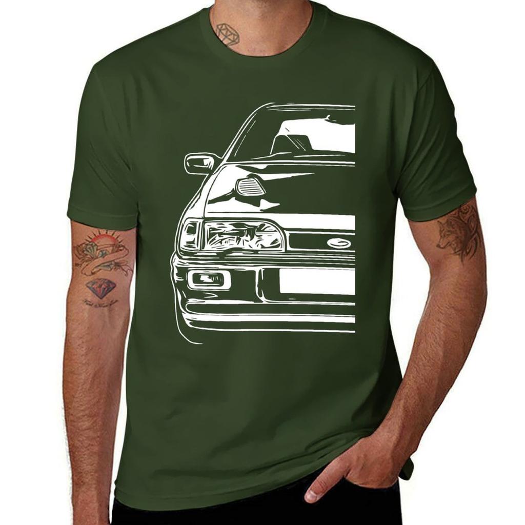 Classic Car Sierra RS Cosworth Sapphire Dr TShirt Anime Clothes Tops Unisexs White T Shirts