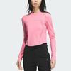 Adidas Slim Long Sleeve Top Quick-Dry V-Neck T-Shirt Women Tops Pink JJ3781