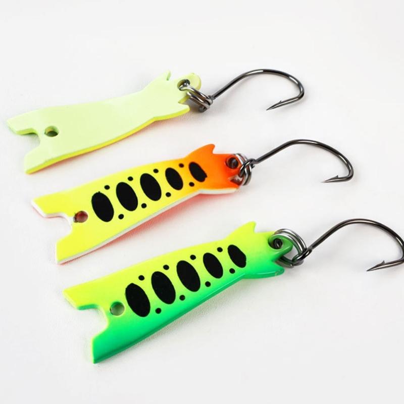 10Pcs Trout Fishing Spoons Lures Set Fishing Spinners Metal Hard Baits with Single Hook Sequins Baits Easy to Use