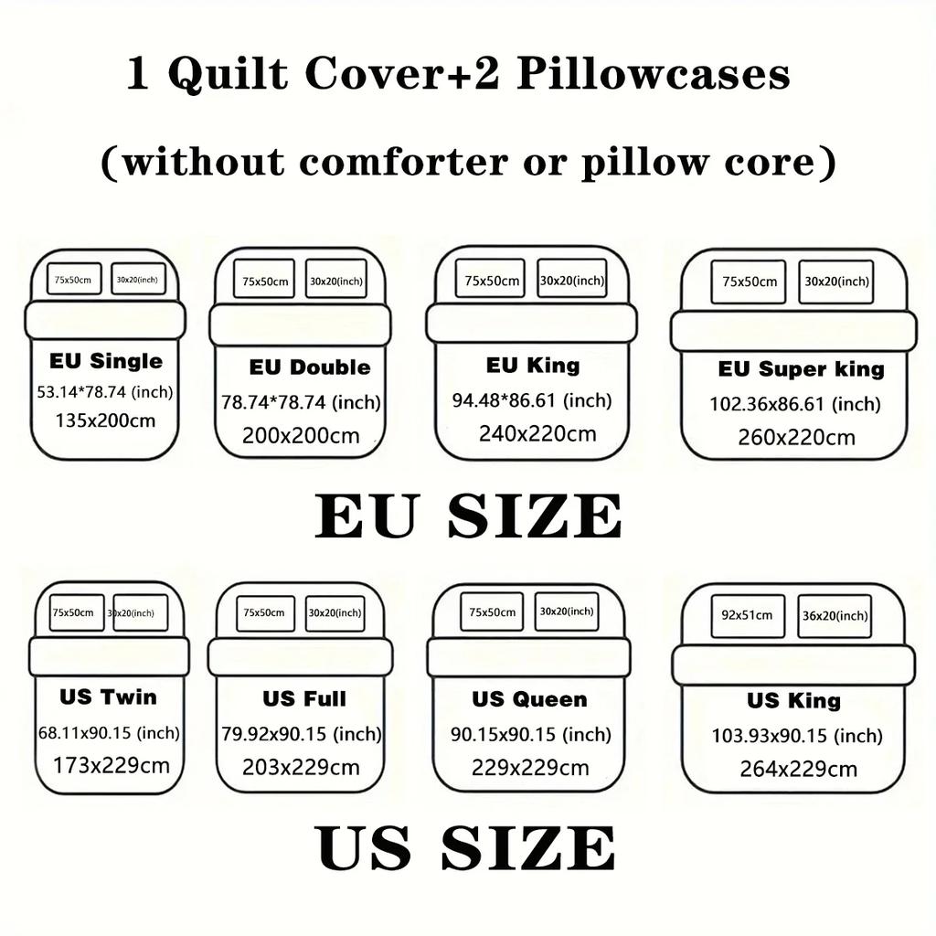 3pcs Lips Pattern Printed Bedding Set,1 Quilt Cover+2 Pillowcase, Suitable for Couples and Adults Bedroom, Home Decoration