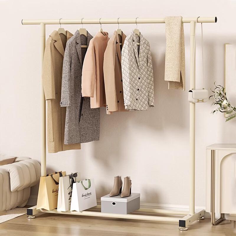 MiaoMei Heavy-Duty Single Pole Floor Clothes Rack