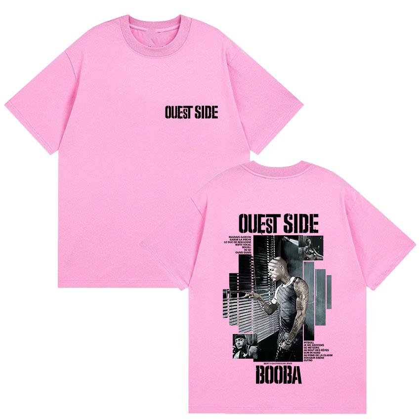 Rapper BOOBA OUEST SIDE Tour 2025 Graphic T Shirt Mens Hip Hop Retro Style Short Sleeve Tshirts 100 Cotton Tshirt Streetwear
