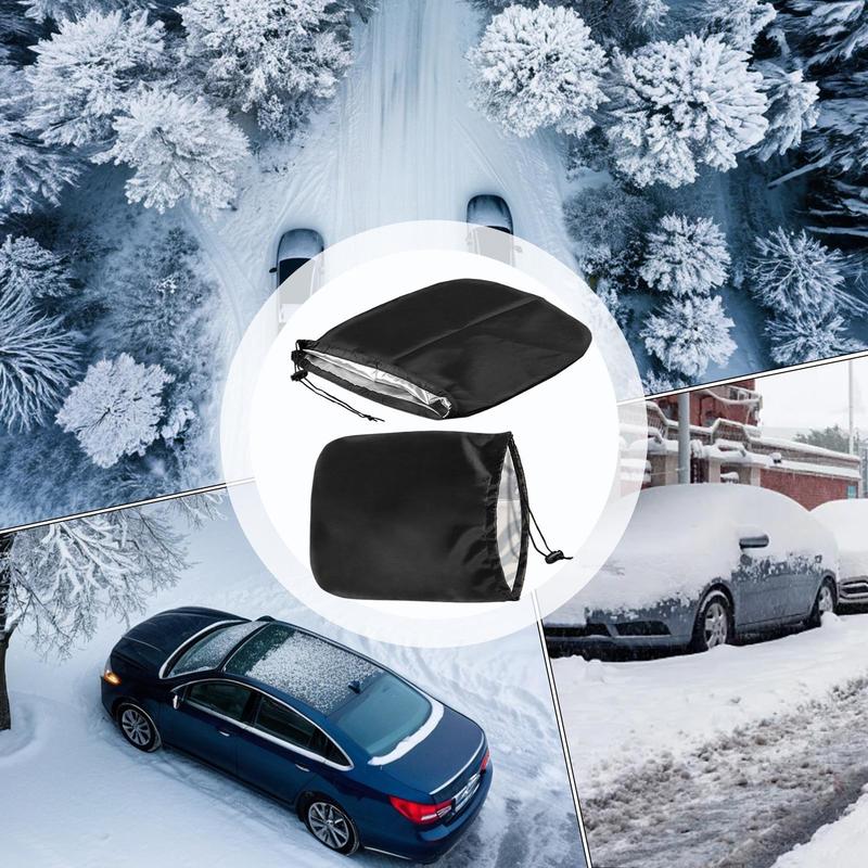 Cars Rear View Mirror Cover Waterproof Dustproof Thicken Auto Supplies Winter Car Mirror Covers For Sedans SUVs From Winter чёрный