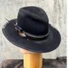 Wool Hat Cowboy Hat Old Retro Jazz Top Hat Autumn and Winter Felt Hat