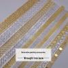 Decorative Wrought Iron Lace Strips In Gold & Silver for Photo Frames