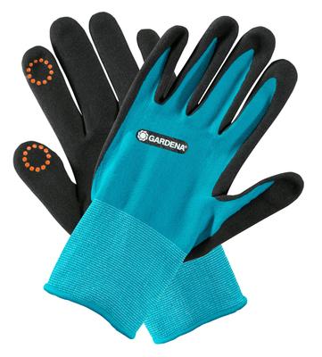 GARDENA Gloves for Nitrile Size Gardening, Palm, Turquoise/Black, XL, 10/XL, 11513-20