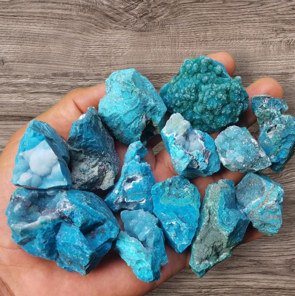 Natural Chrysocolla Rough, Loose Gemstone Raw Crystal, Untreated Mineral Rough, 25-55 MM Size Rough. Chrysocolla Specimens Gemstone Raw.