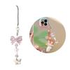 Cute Bowknot Phone Charm Strap Detachable Keychain Pendant Butterfly Star Phone Lanyard Backpack Decors for Women Girls