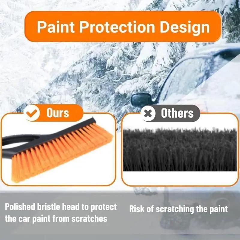 Ice Scrapers For Car Windshield Detachable Aluminum Snow Brush Ice Scrapers No-Scratch Ergonomic Car Accessories Heavy Duty Snow
