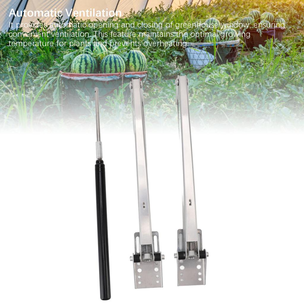 2PCS Greenhouse Vent Opener Aluminum Alloy Solar Automatic Greenhouse Window Opener for Farm