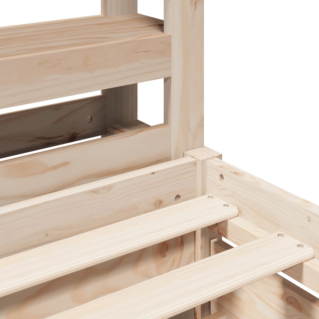 Solid Wood Bed Frame Without Mattress 90 X 190 Cm Pine