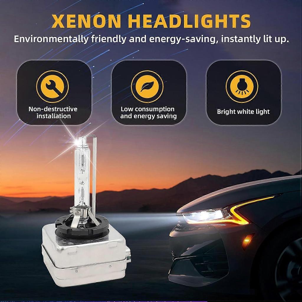 2PCS Headlight Bulb Compatible with 2013-2019 Buick Enclave Envision Lacrosse/Cadillac ATS CTS XTS/Chevy Camaro Corvette Impala Malibu SS/GMC Acadia 1
