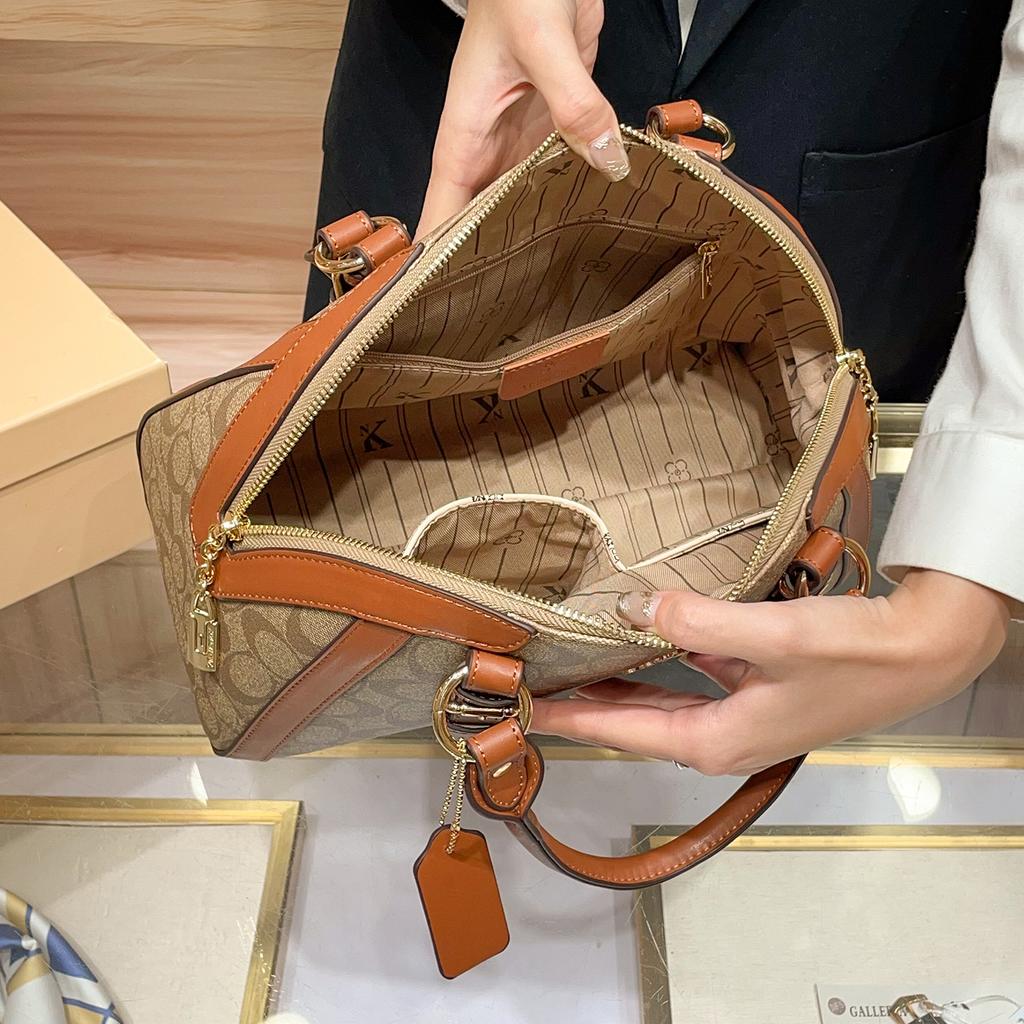 Damenhandtasche, Echte Lederhandtasche, Neue High-End Mode Retro Muschel-Tasche für Damen, Einzelne Schultertasche Umhängetasche