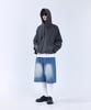 STANDARDERROR 87-Stan174 Heavy Washed Bermuda Denim Pants Deep Blue