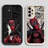 Marvel Deadpool pouzdro pro Samsung Galaxy A23 A12 A36 A33 A16 A26 A22 A32 A34 A56 A24 A13 A14 Měkký kryt
