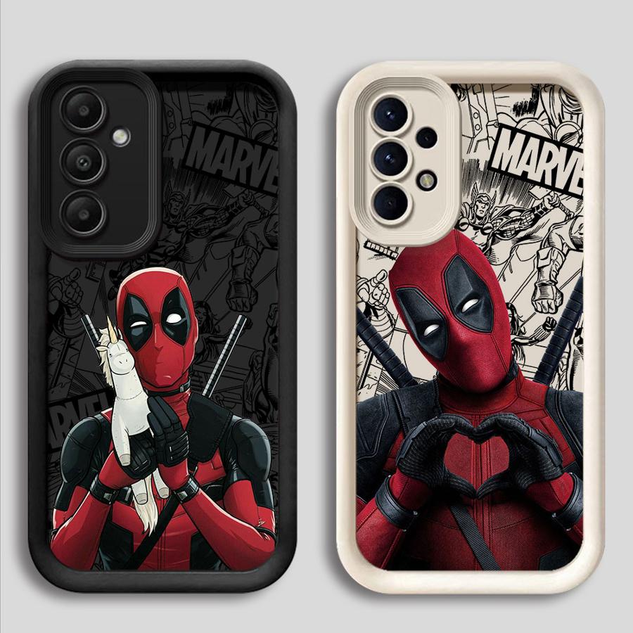 Marvel Deadpool pouzdro pro Samsung Galaxy A23 A12 A36 A33 A16 A26 A22 A32 A34 A56 A24 A13 A14 Měkký kryt