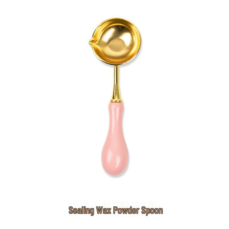 Complete Wax Seal Set with Accessories: Wax Beads, Wax Seal Spoon, Furnace, and Stamp Head
