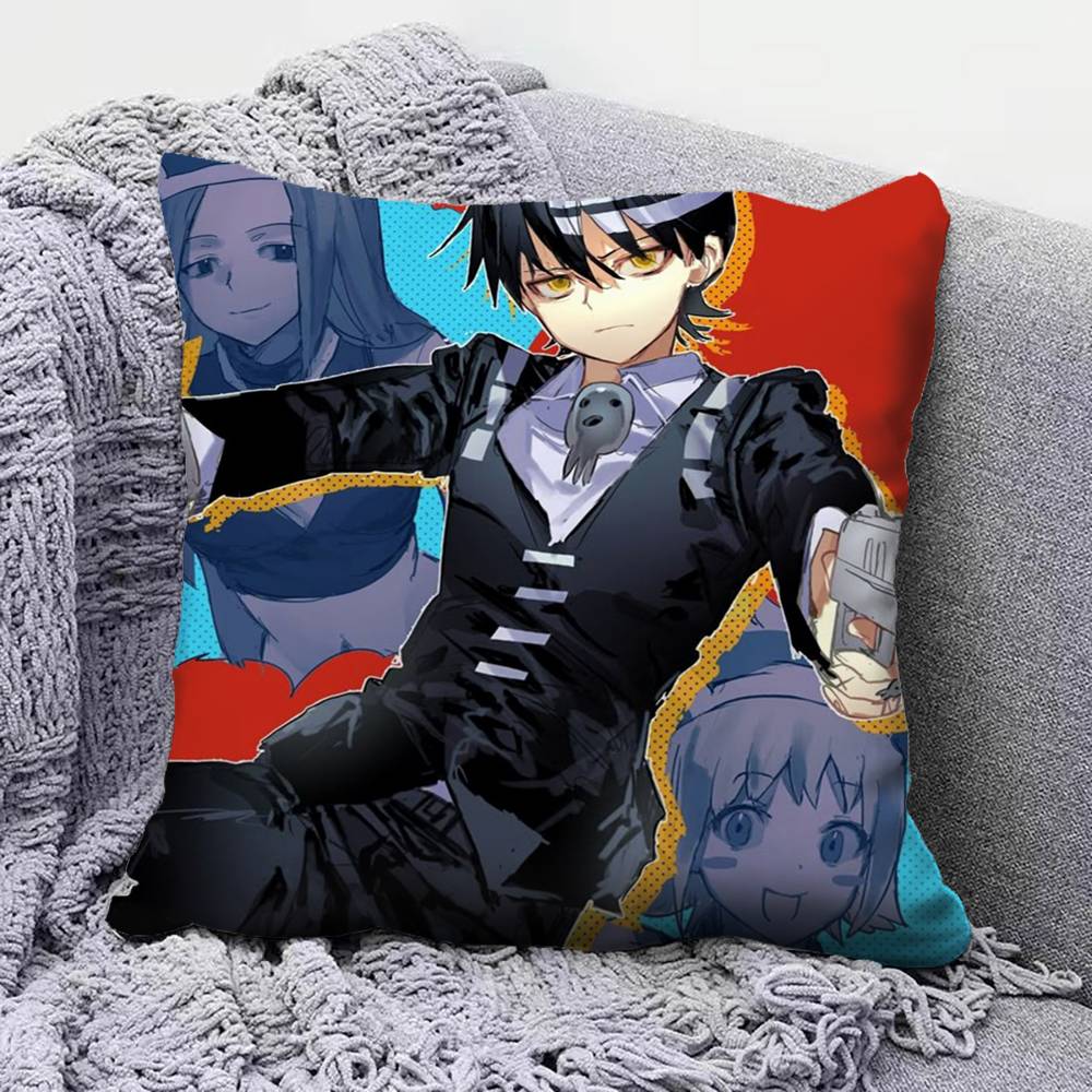 Anime S-Soul Eater Maka Pillow Covers, Home Sofa Cushion Covers And Aecorative Custom