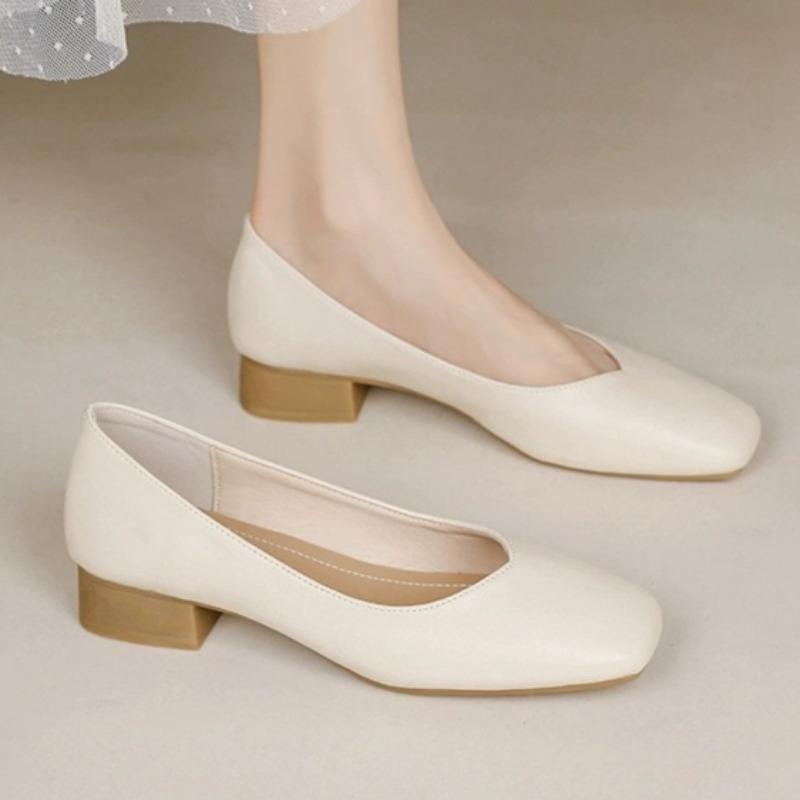 

Fashion Fashion Shallow Women Heeled Shoes 2025 Autumn Designer Elegant Sandals Comfortable Casual Wallking Shoes New Sandalias De Mujer 35 off білий колір