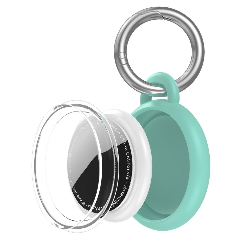 CT29 For Apple AirTag Tracker Waterproof Case Shockproof TPU Protective Cover with Hook