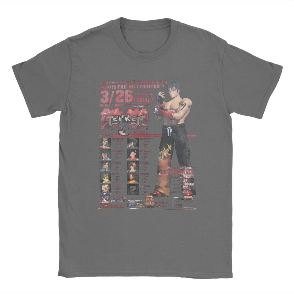 Vintage T Shirt Summer Tekken Japanese Fighting Game Hippie TShirts 100 Cotton Tshirt for Men Awesome Short Sleeve Tops