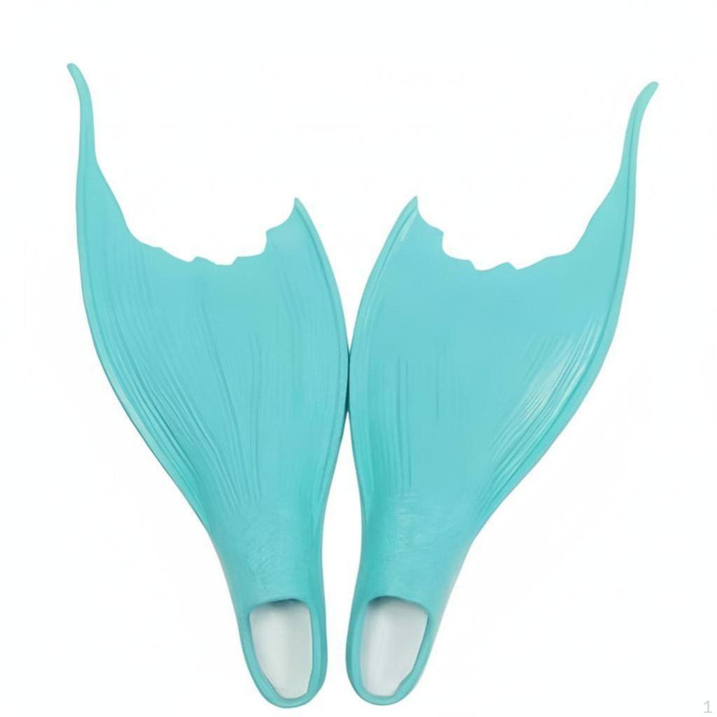 Short Swim Fins, Mermaid Silicone Flippers, Snorkeling, Diving