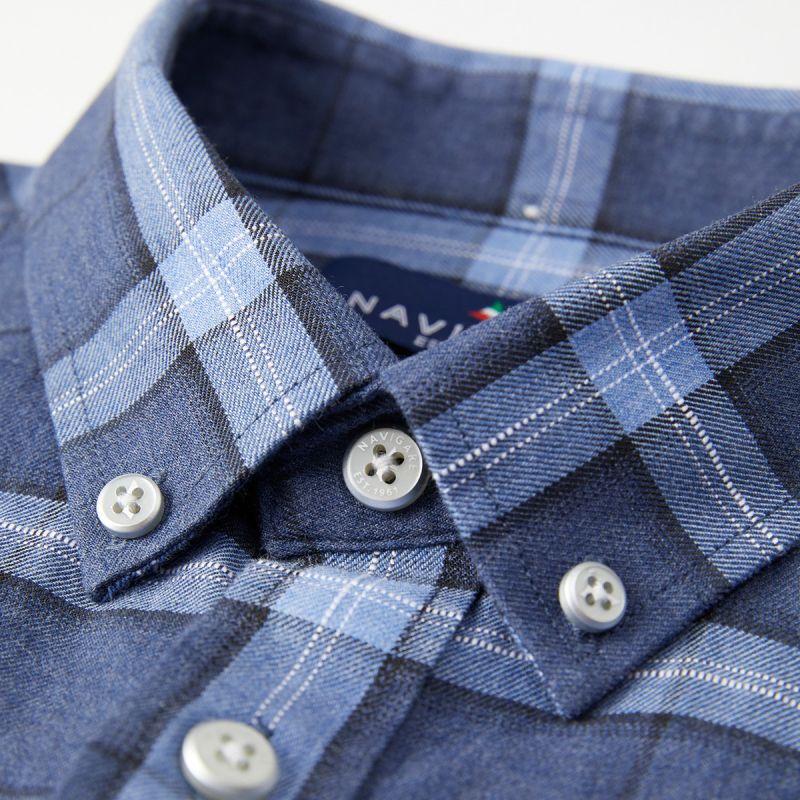 Navigare Herr Långärmad Rutig Skjorta