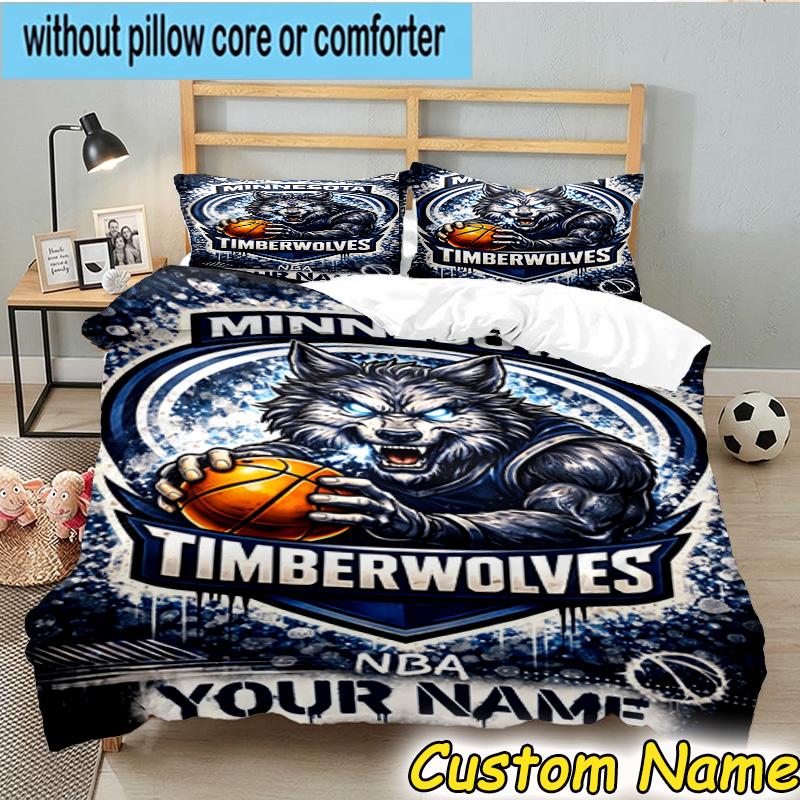 3pcs Custom Name Minnesota Logo Bedding Set Includes 1 Duvet Cover & 2 Pillowcases for All Seasons Dormitory Home Decor Christmas gifts