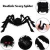 Large Black Spider for Halloween Bendable Legs Giant Spider Decoration,Professional Accessories,for Outdoor Yard,Scary Decor