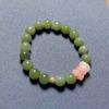 Hetian Jade Double Lotus Bead Bracelet - Simple, Versatile, Exquisite Unisex Design