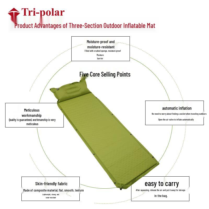 Tri-polar TP1159 Inflatable Single Sleeping Mat