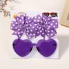 3Pcs/lot headwear sunglasses set lovely polka dot hair clips for girls hair bangs side clip casual travel peaches sunglasses