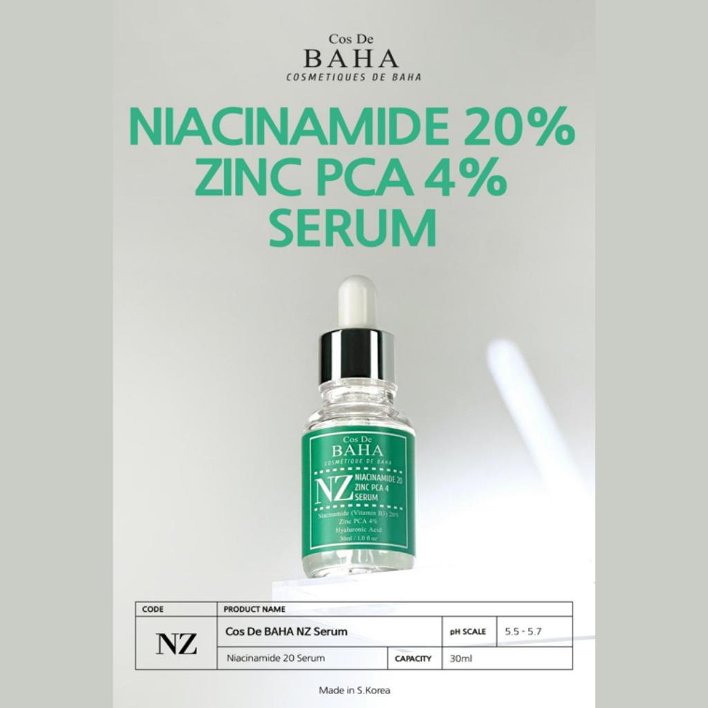 

Cos De BAHA Ниацинамид 20% Цинк PCA сыворотка 30 мл (Новая Зеландия)