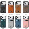 Luxury Business Magnetic Cards Solt Leather Case For iPhone 17 Pro Max 16 Plus 15 14 13 12 kickstand 360 Shockproof RFID Cover