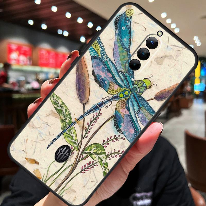 Luxury Dragonfly Case For ZTE Nubia Red Magic 10 Air 7 6S 7S Pro Red Magic 11 10 9 8 8S 9S 10S Pro Plus Cover