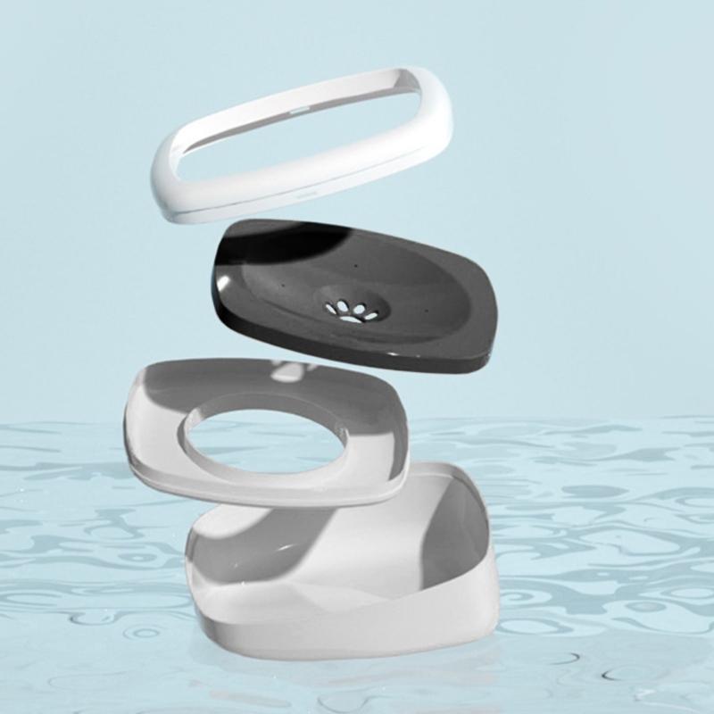 Cat Water Bowl Carried Floating Bowl Anti-overflow Slowing Water Feeder Dispenser Pet Fountain Plastic Dogs Supplies