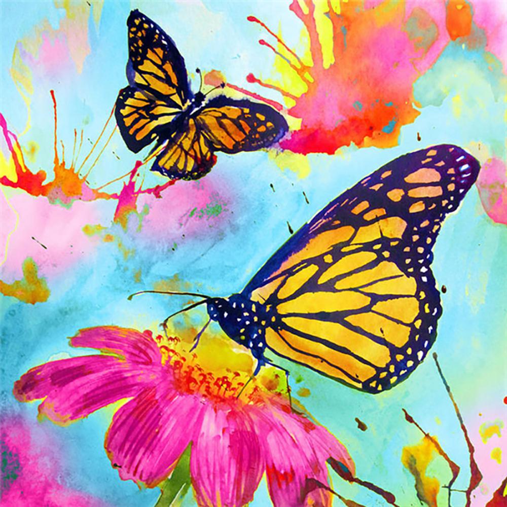Diy 5D Diamond Painting Butterfly Flower Diamond Embroidery Cross Stitch Kit Mosaic Picture Home Decoration New Year Gift