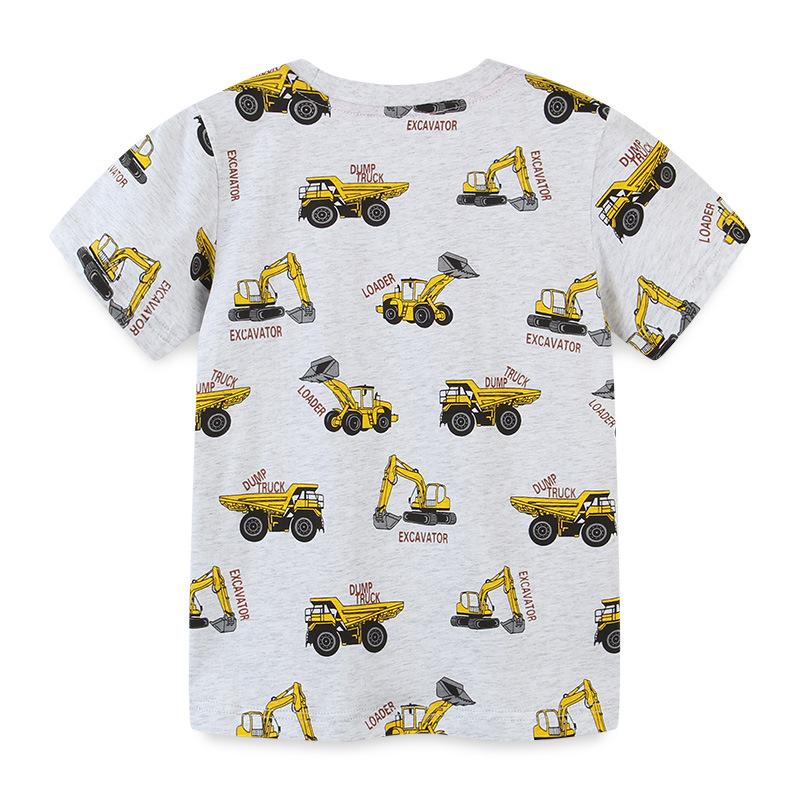 Abbigliamento Estivo per Bambini T-shirt T-shirt Stampate a Cartoni Animati per Bambini Cotone Lavorato a Maglia Girocollo Top per Ragazzi
