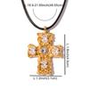 Diamond Studded Neckchain Fashionable Crucifix Pendant Necklaces Adjustable Collarbone Chain Cross Jewelry Ornament