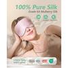 100% Real Mulberry Silk 2 Pack Sleep Mask, Natural Pure Silk Eye Masks with Adjustable Strap for Sleeping, 100% Block Light Eye Sleep Shade Cover, Re
