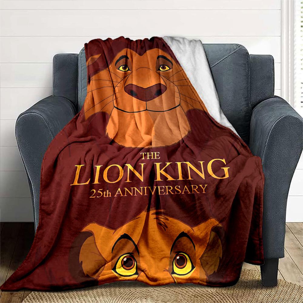 1pc Lion King 25th Anniversary Blanket Lightweight Flannel Throw for Sofa Bed Travel Camping Livingroom Office Couch Chair 1119KK