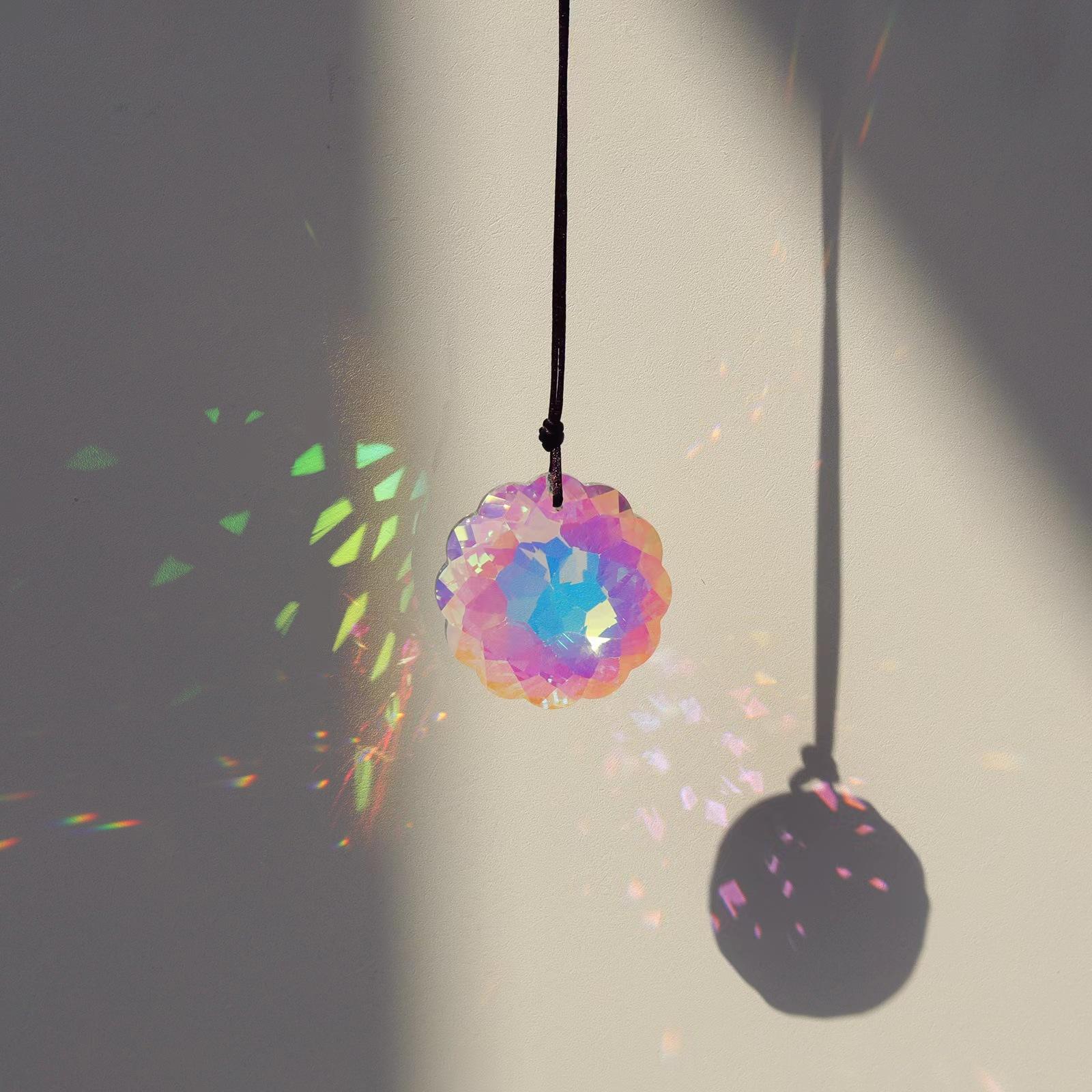 

1шт хрустальный ловец солнца, призматическая радужная машина, используется для семейной оконной люстры, призматической лампы, внутреннего и наружного украшения