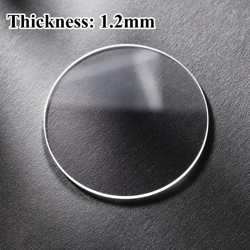Sticlă de Safir Plat Grosime 1.0/1.2mm Diametru 28-32mm Cristal Transparent Circular Sticlă Minerală Piese Ceas Accesorii Ceas